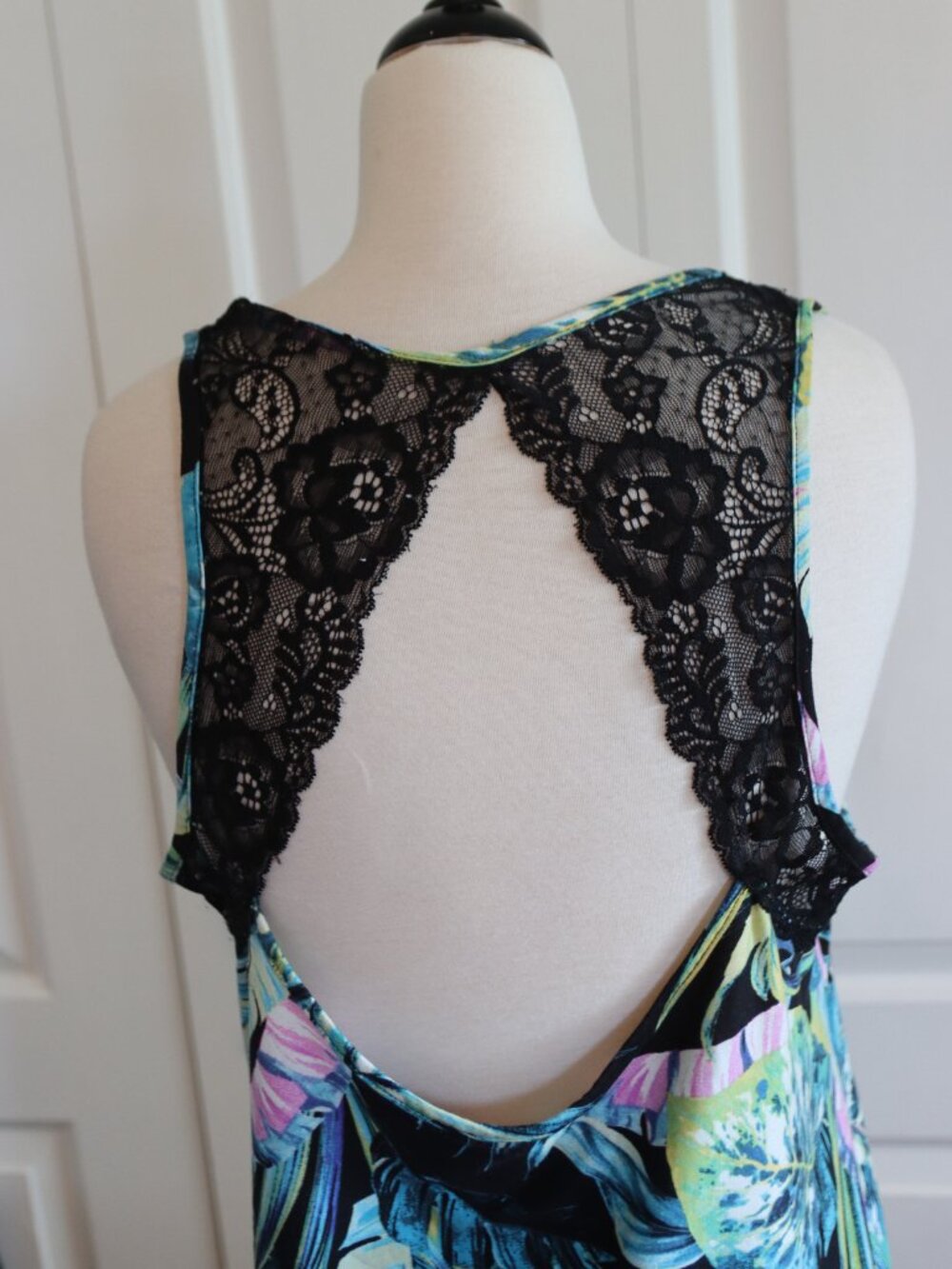 Secret Treasures Brushed Knit Chemise/Sleep Gown Lacy Keyhole Back Size Large - Picture 5 of 9